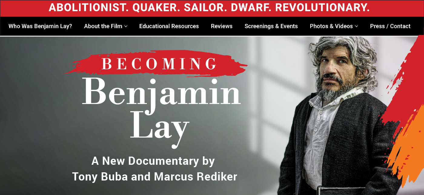 Becoming Benjamin Lay website screenshot